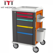 Hospital furniture Medical equipment mobile ABS medical emergency  trolley rescue Cart prices